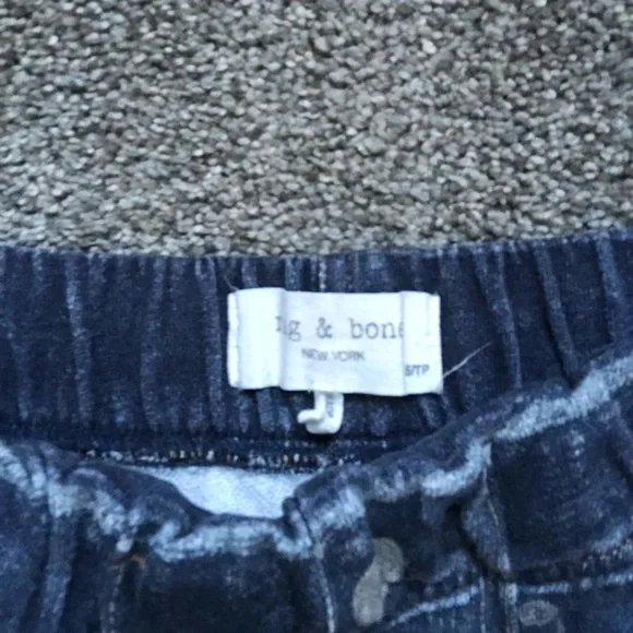 Rag & Bone Miramar Jogger Pant Jean Sweat Pants in Indigo Cotton Terry Size XS - Picture 12 of 16